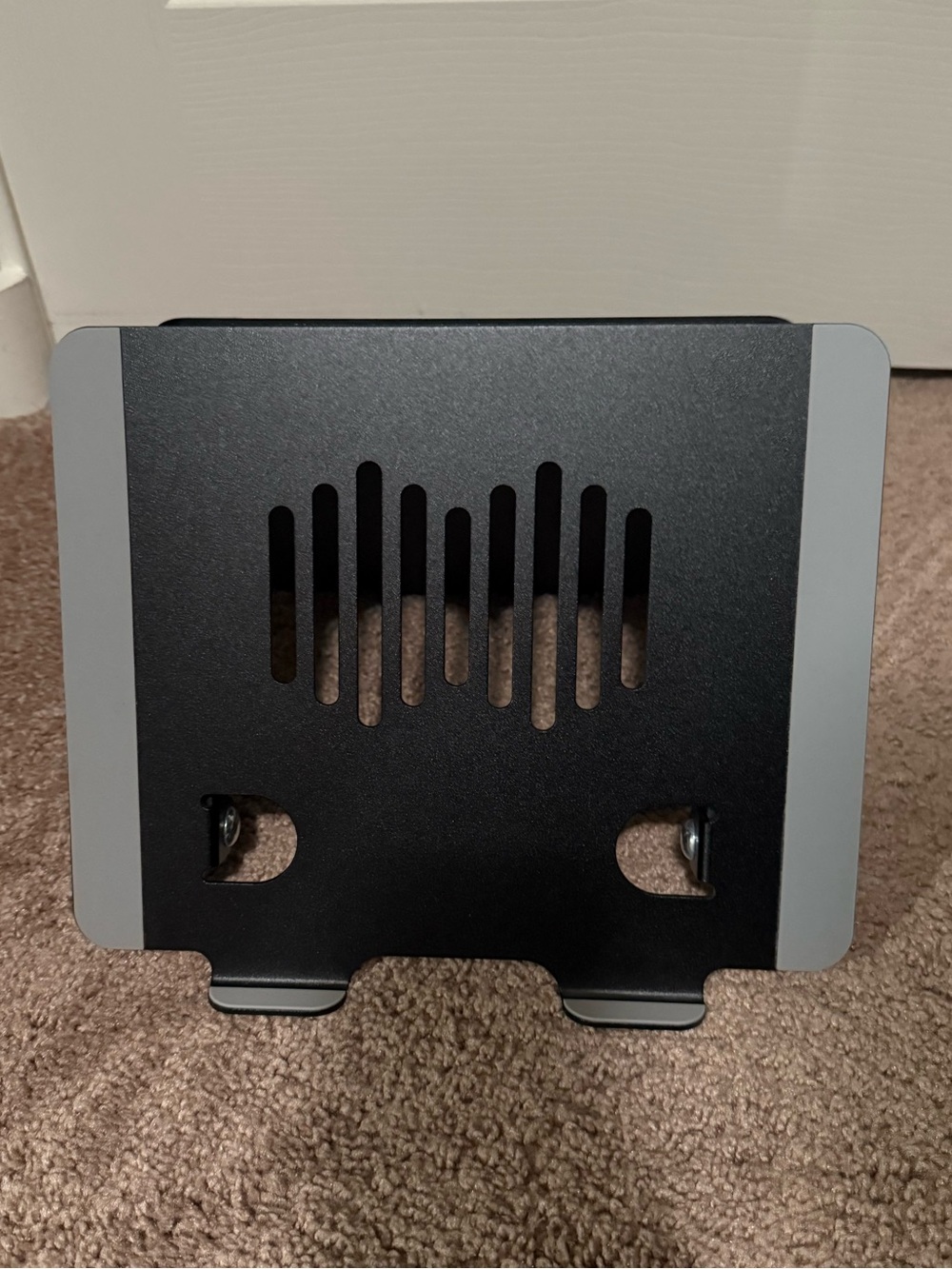 Adjustable Black and Gray Laptop Stand - Portable Cooling Riser